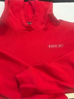 Medium Red Winners Only Pullover Hoodie